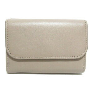 Chloe fold Wallet Leather Gray Long Tri